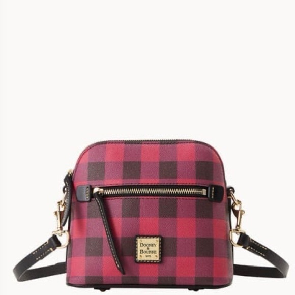 Bags Dooney & Bourke Tucker Domed Crossbody Bag Plaid - Picture 1 of 3
